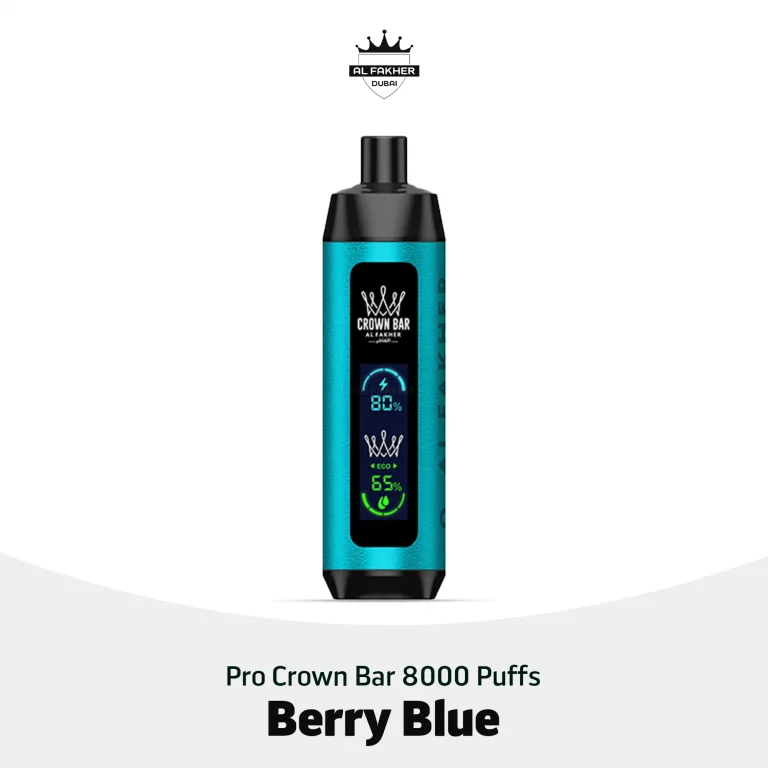 Buy Al Fakher Pro Crown Bar 8000 Puffs Berry Blue in UAE