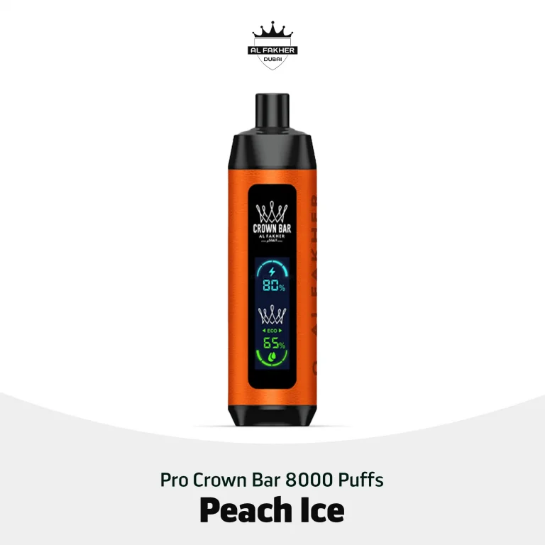 Al Fakher Pro Crown Bar 8000 Puffs Peach Ice Disposable
