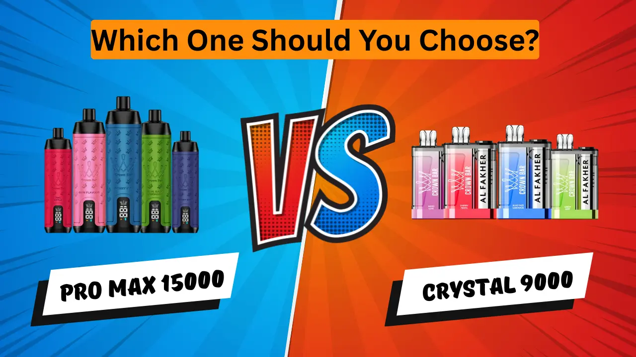 Al Fakher Crown Bar 15000 vs Crystal 9000 Flavor guide in Dubai