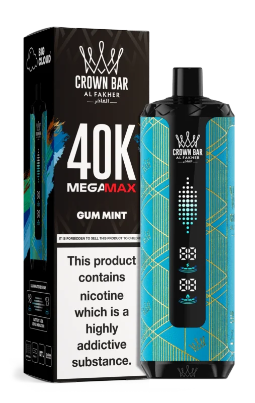 Al Fakher Crown Bar Gum Mint Mega Max 40000 Puffs