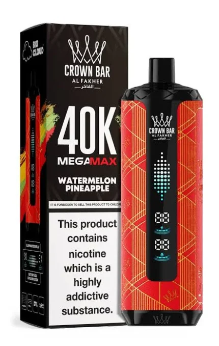 Al Fakher Crown Bar Mega Max 40000 Puffs Watermelon Pineapple