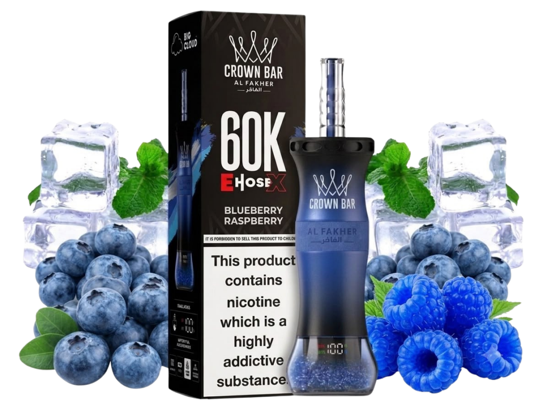 Al Fakher Crown Bar E-Hose 60000 Puffs Blueberry Raspberry