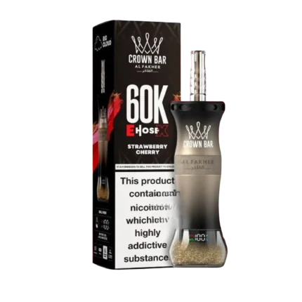 Al Fakher Crown Bar E-Hose X 60000 Puffs Strawberry Cherry rechargeable disposable vape