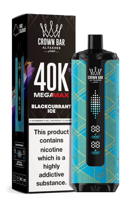 Al Fakher Crown Bar Blackcurrant Ice Mega Max 40000 Puffs — buy in Dubai with fast UAE delivery