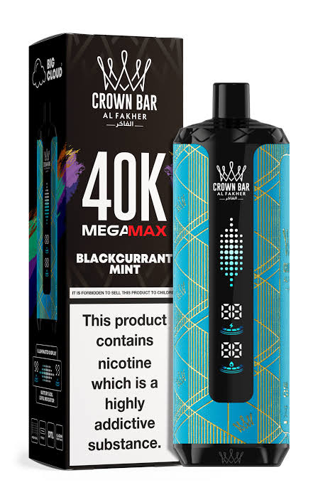 Al Fakher Crown Bar Mega Max 40000 Blackcurrant Mint