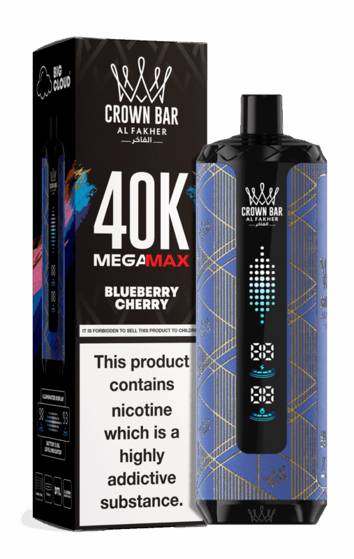 Al Fakher Crown Bar Blueberry Cherry Mega Max 40000 Puffs