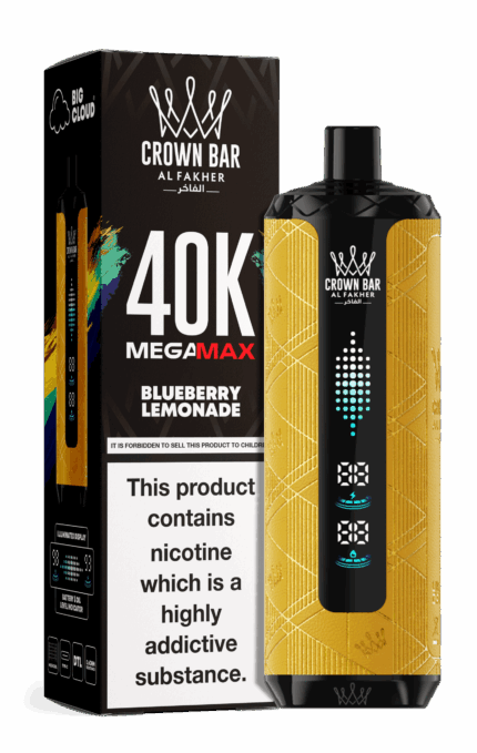 Al Fakher Crown Bar Mega Max 40000 Puffs Blueberry Lemonade