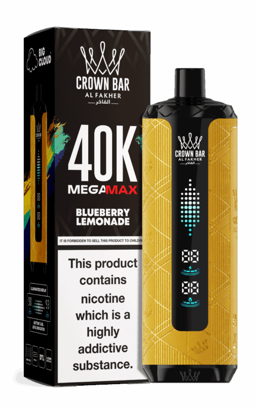 Al Fakher Crown Bar Blueberry Lemonade Mega Max 40000 Puffs