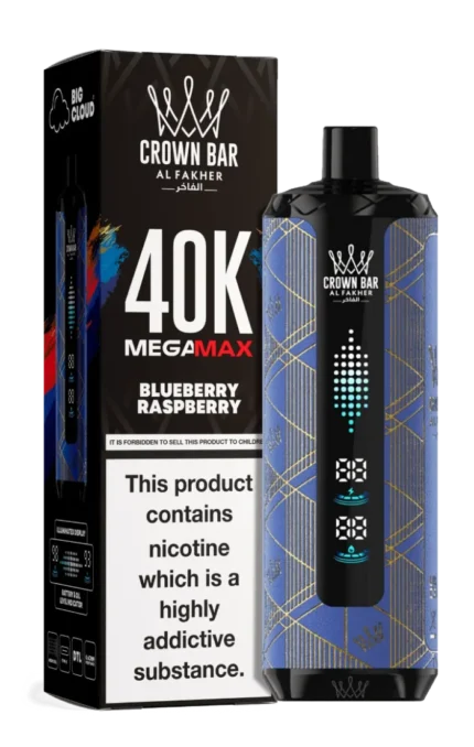 Al Fakher Crown Bar Mega Max 40000 Puffs Blueberry Raspberry