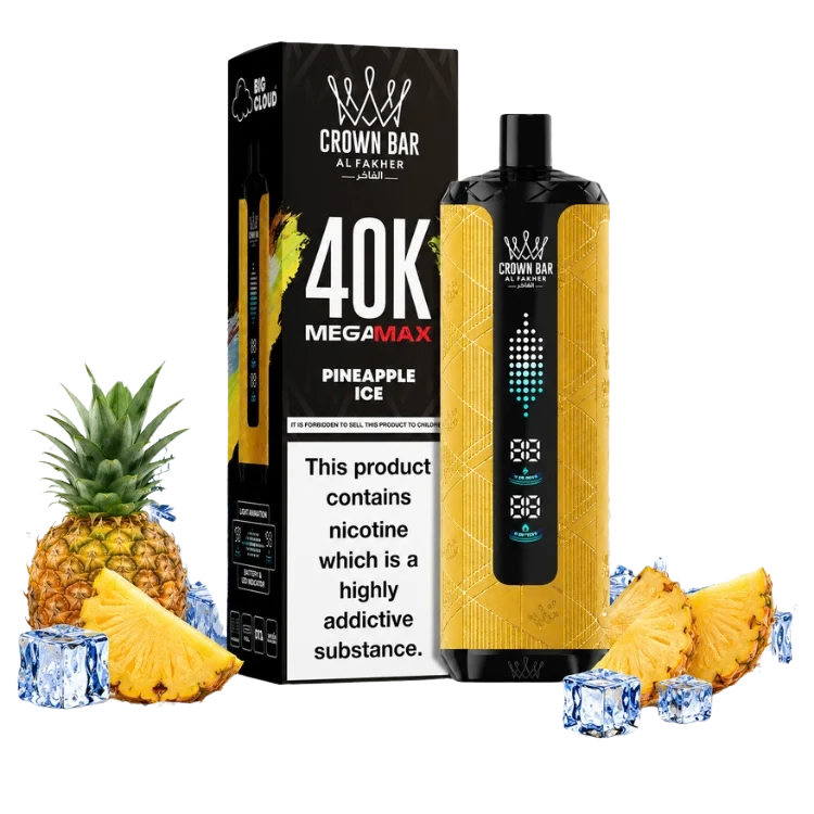 Al Fakher Crown Bar Pineapple Ice Mega Max 40000 Puffs