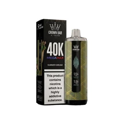Al Fakher Crown Bar Summer Dream Mega Max 40000 Puffs disposable vape available in Dubai
