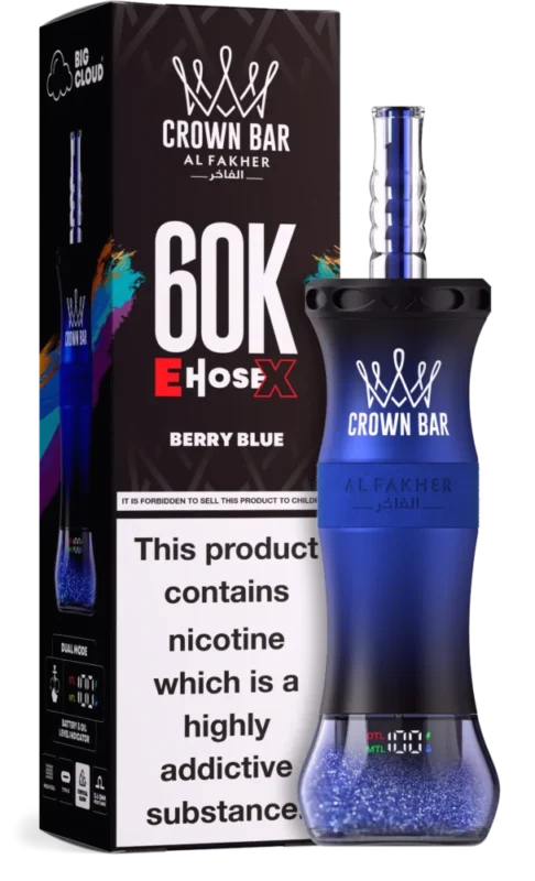 Al Fakher Crown Bar E-Hose X 60000 Puffs Berry Blue