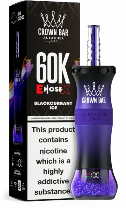 Al Fakher Crown Bar E-Hose 60000 Puffs Blackcurrant Ice