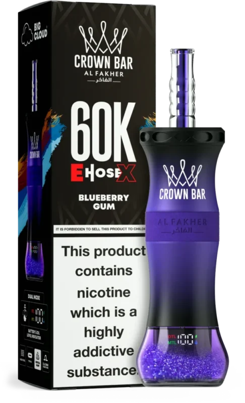 Al Fakher Crown Bar E-Hose X 60000 Puffs Blueberry Gum