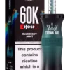 Al Fakher Crown Bar E-Hose X 60000 Puffs Blueberry Mint shisha-style disposable vape