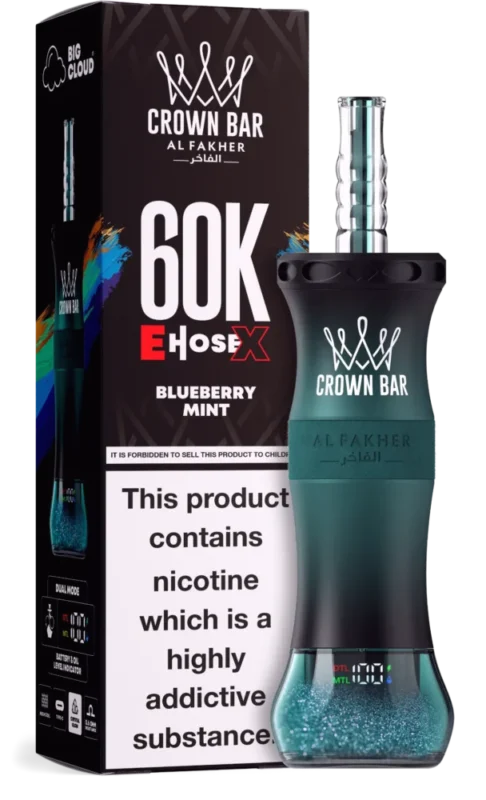 Al Fakher Crown Bar E-Hose X 60000 Puffs Blueberry Mint