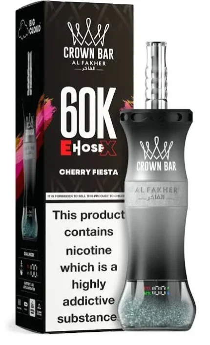 Buy Al Fakher Crown Bar E-Hose 60000 Puffs Cherry Fiesta in uae