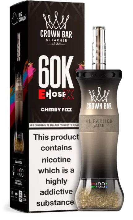 Al Fakher Crown Bar E-Hose X Cherry Fizz with 60000 puffs available in Dubai