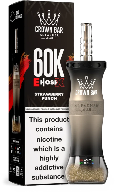 Al Fakher Crown Bar E-Hose 60000 Puffs Strawberry Punch