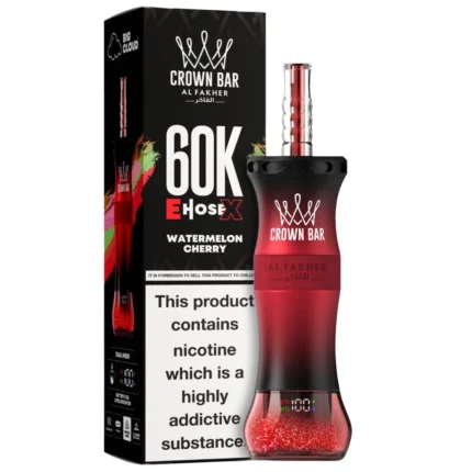 Buy Al Fakher Crown Bar E-Hose 60000 Puffs Watermelon Cherry vape in Dubai