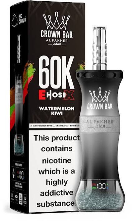 The bottle-style Al Fakher E-Hose X Watermelon Kiwi, delivered across Dubai, Umm Al Quwain and all seven emirates.