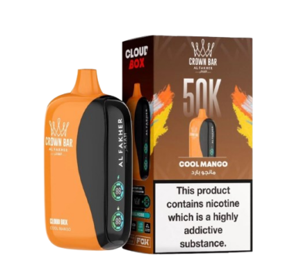Al Fakher Crown Bar Cloud Box 50000 Puffs Cool Mango