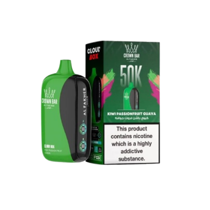 Al Fakher Crown Bar Cloud Box 50000 Puffs Kiwi Passionfruit Guava