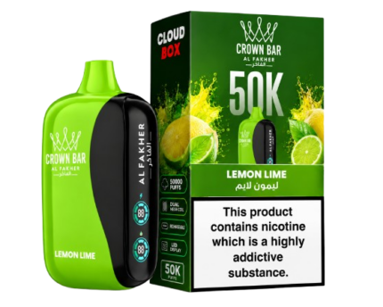 Al Fakher Crown Bar Cloud Box 50000 Puffs Lemon Lime