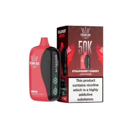 Al Fakher Crown Bar Cloud Box 50000 Puffs Strawberry Cherry