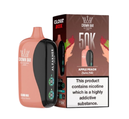 Al Fakher Crown Bar Cloud box 50000 Puffs Apple Peach