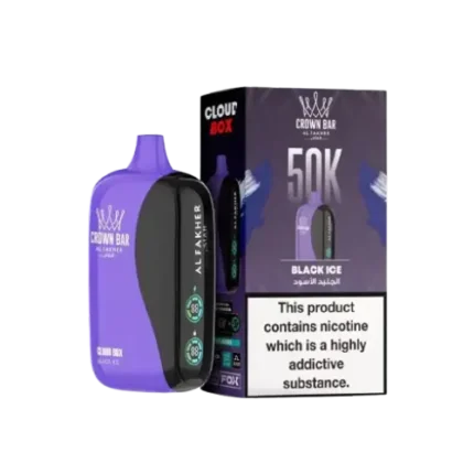 Al Fakher Crown Bar Cloud box 50000 Puffs Black Ice