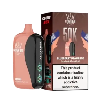 Al Fakher Crown Bar Cloud box 50000 Puffs Blueberry Peach Ice