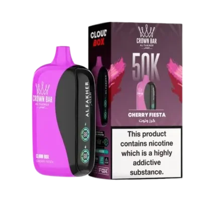 Al Fakher Crown Bar Cloud box 50000 Puffs Cherry Fiesta