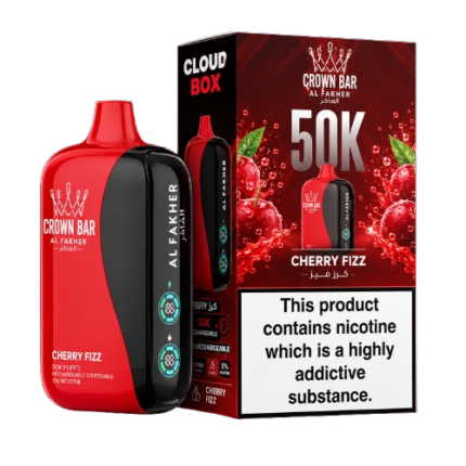 Al Fakher Crown Bar Cloud box 50000 Puffs Cherry Fizz