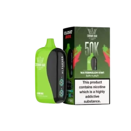 Al Fakher Crown Bar Cloud box 50000 Puffs Watermelon Kiwi