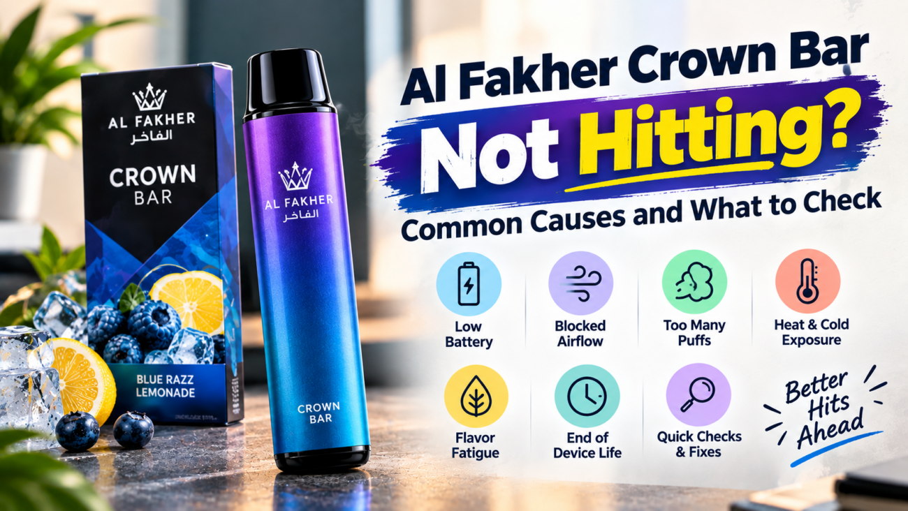 Al Fakher Crown Bar Not Hitting Common Causes and What to Check