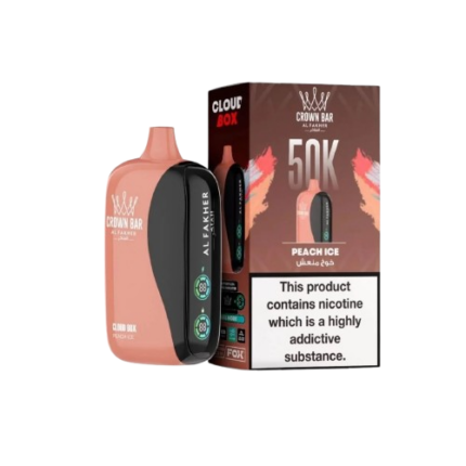 Al Fakher Crown Bar Cloud Box 50000 Puffs Peach Ice